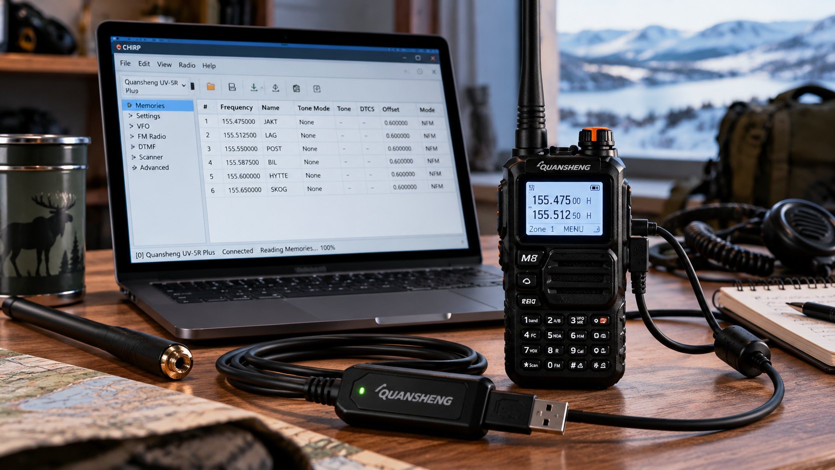 Slik programmerer du Quansheng UV-5R Plus med PC